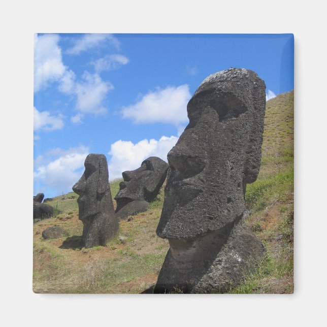 Aimant Moai à Rano Raraku, île de Pâques (Devant)