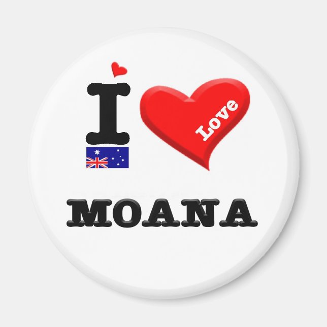 Aimant MOANA - I Love (Devant)