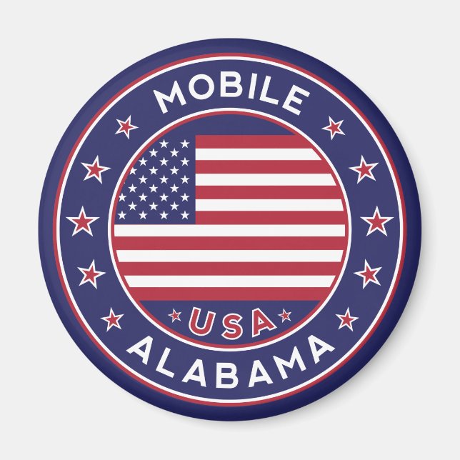 Aimant Mobile, Alabama (Devant)