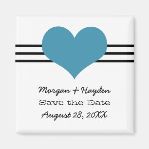 Aimant Mod Heart Enregistrer l'aimant de date, bleu