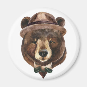 Aimant Mode d'ours d'aquarelle