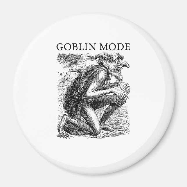 Aimant Mode Gobelin Goblincore Rétro Drôle Désactivé (Devant)