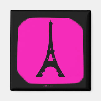 Aimant Mode rose noir Paris Eiffel