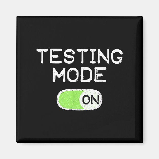Aimant Mode Test Activé Jour De Test Drôle Enseignants Ét (Devant)