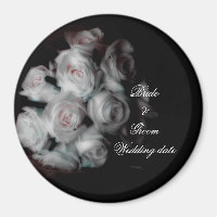 Modèle d'aimant de roses roses de mariage