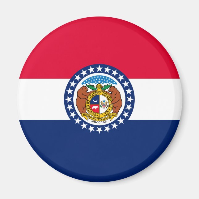 Aimant Modèle de drapeau d'État du Missouri (Devant)