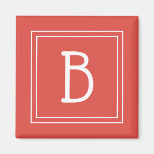 Aimant Modèle de lettre initiale de monogramme moderne ro