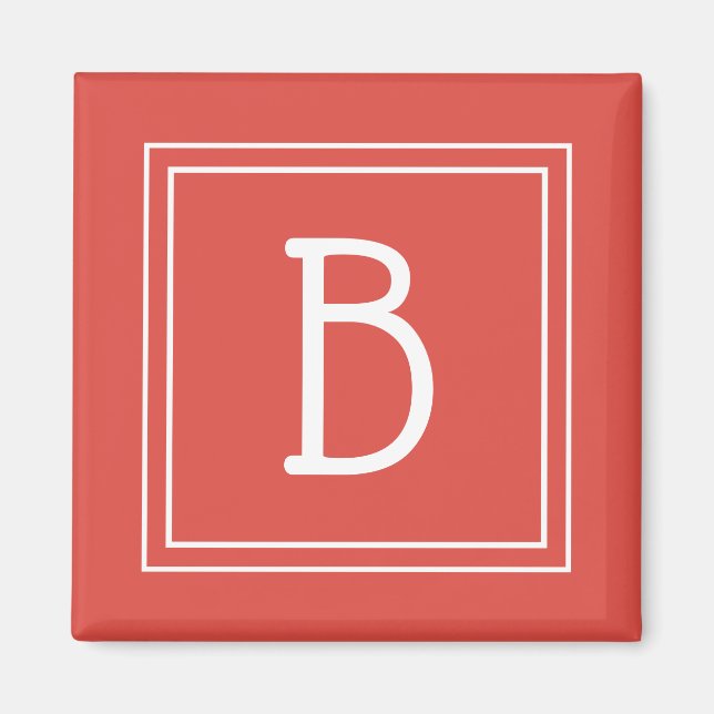 Aimant Modèle de lettre initiale de monogramme moderne ro (Devant)