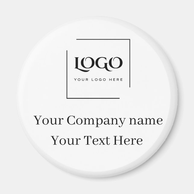 Aimant Modèle de logo personnalisé élégant (Devant)