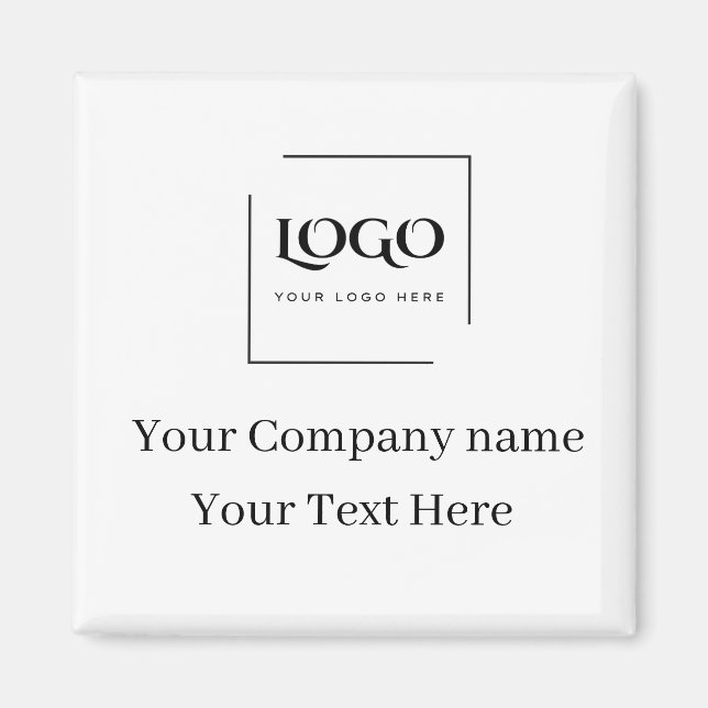 Aimant Modèle de logo personnalisé élégant (Devant)