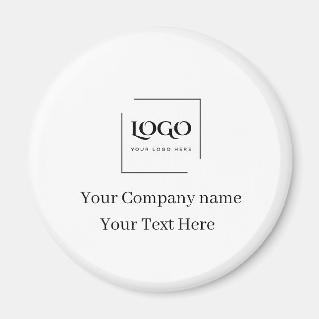 Aimant Modèle de logo personnalisé élégant (Devant)