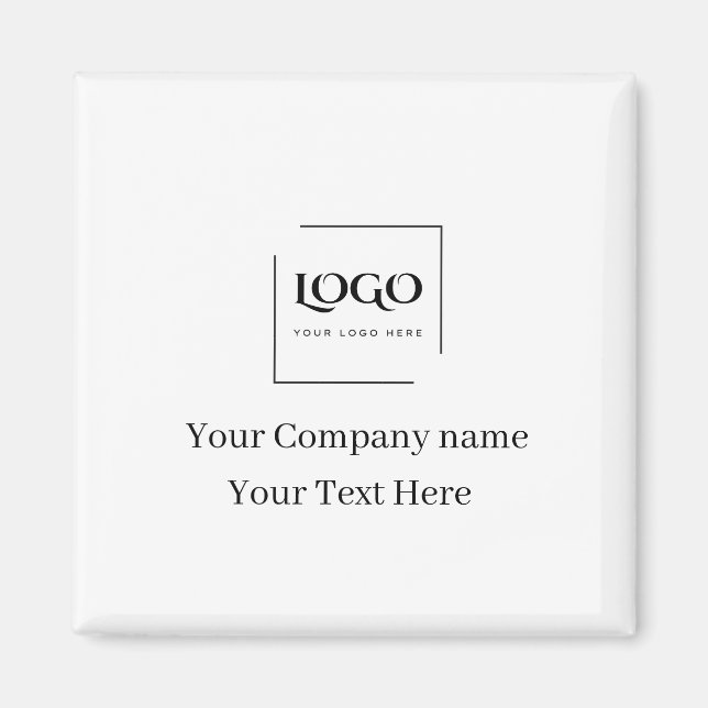 Aimant Modèle de logo personnalisé élégant (Devant)