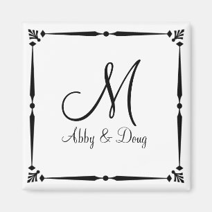 Aimant Modèle de monogramme de do-it-yourself avec la