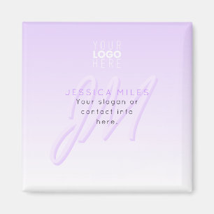 Aimant Modèle de nom professionnel et de slogan   Violet 
