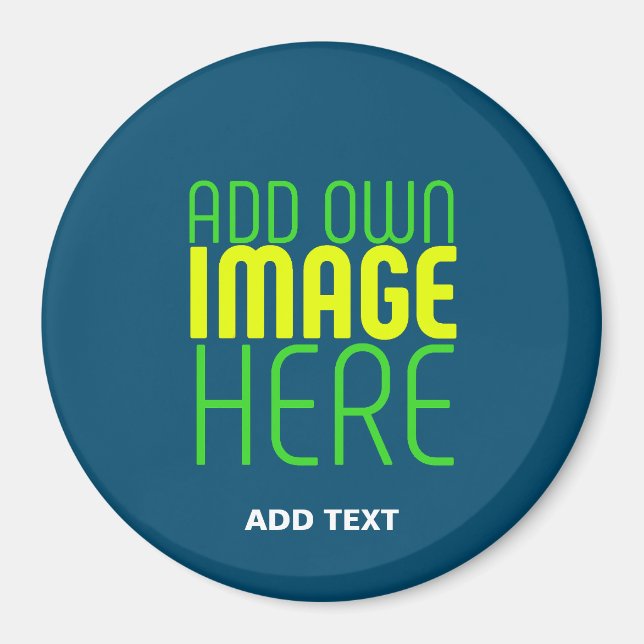 AIMANT MODÈLE DE TEXTE D'IMAGE BLEUE MODERNE ÉDITABLE PRU (Devant)