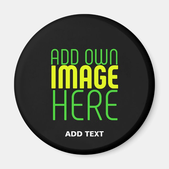 AIMANT MODÈLE DE TEXTE D'IMAGE NOIRE SIMPLE ET MODERNE (Devant)
