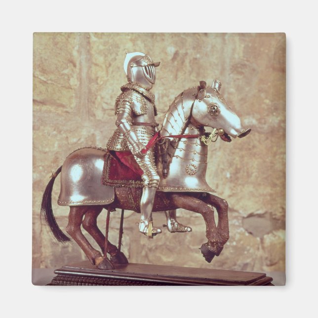 Aimant Modèle d'un cheval bardé et cavalier, c.1640 (Devant)