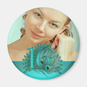 Aimant Modèle élégant de plume de paon du bonbon 16