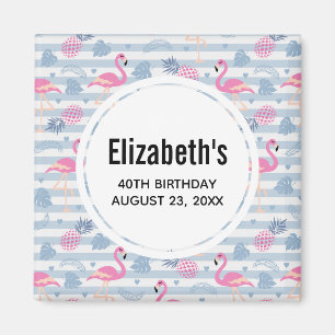 Aimant Modèle Flamant & Ananas Enregistrer la Date