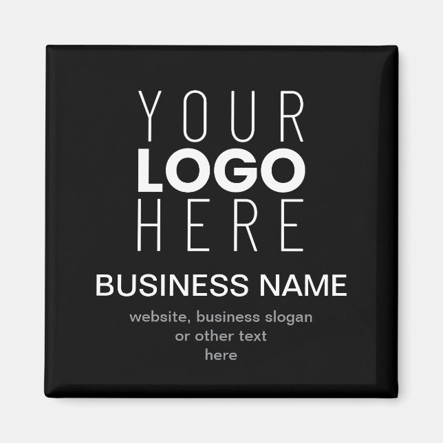 Aimant Modèle simple moderne pour le logo de votre entrep (Devant)