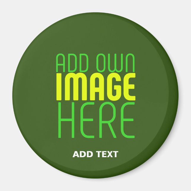 Aimant Modèle TEXTE D'IMAGE VERTE DE FORÊT MODIFIABLE (Devant)