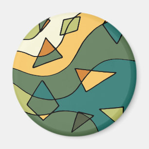 Aimant Modèle vintage abstrait dessiné à la main