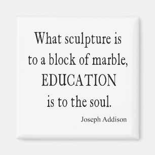 Aimant Modèle vintage de citation d'âme d'éducation