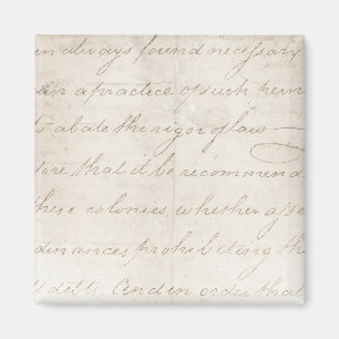 Aimant Modèle vintage des textes d'antiquité de parchem