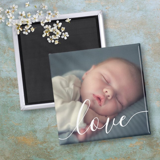 Aimant Modern Simple Baby Photo Script (Modern Simple Baby Photo Script Magnet)