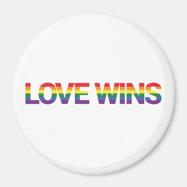 Aimant Modern, simple, colorful, vibrant design Love Wins (Devant)