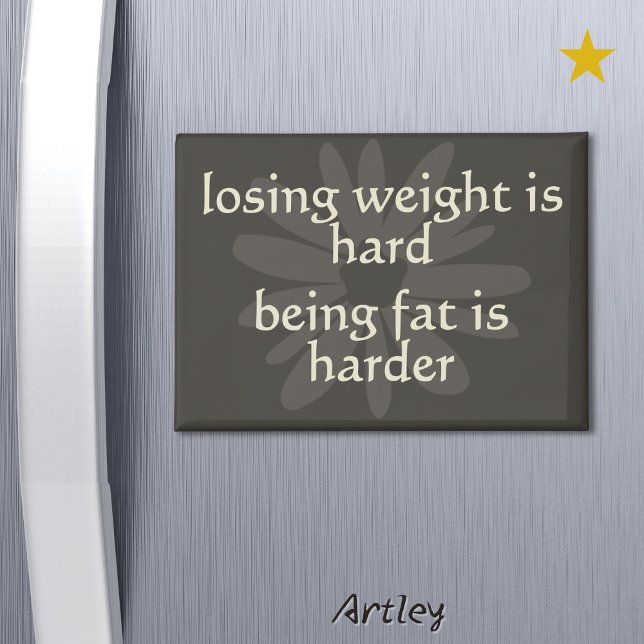 Aimant Moderne Boho Flower Weight Loss Motivational Frigo (Créateur téléchargé)