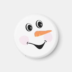 Aimant Moderne Cute Custom Smiling visage Snowman