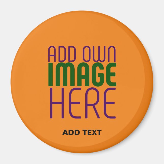 AIMANT MODERNE ÉDITABLE DARK ORANGE MODÈLE TEXTE D'IMAGE (Devant)