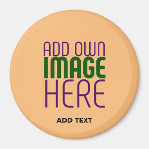 AIMANT MODERNE ÉDITABLE PEACH ORANGE IMAGE MODÈLE TEXTE