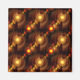Aimant Moderne Élégant Boho Abstrait Motif Artistique Dor