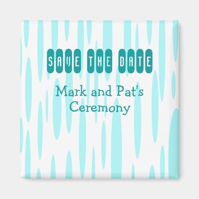 Aimant Moderne Enregistrer la date (Devant)