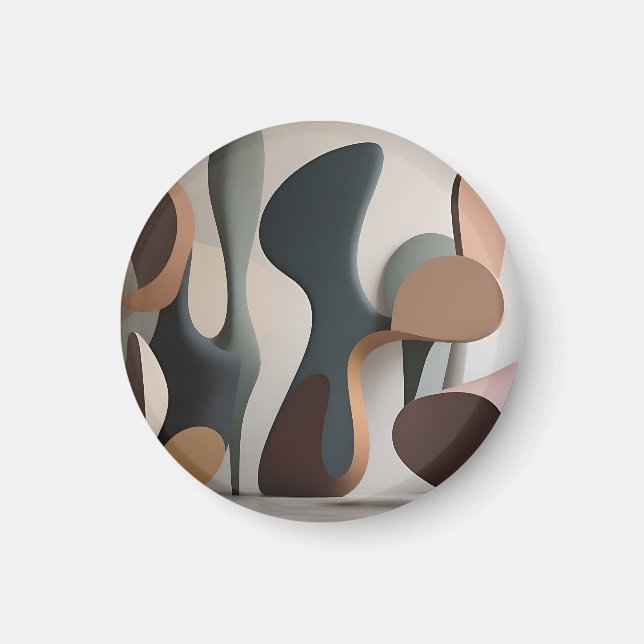 Aimant Moderne Sculptural Abstrait Organique  (Devant)