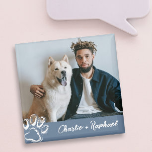 Aimant Moderne Simple Chien Animal Photo Empreinte de Pat