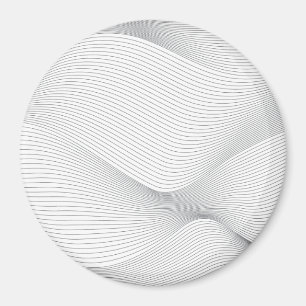 Aimant Moderne, simple, cool, abstrait motif d'onde de mo
