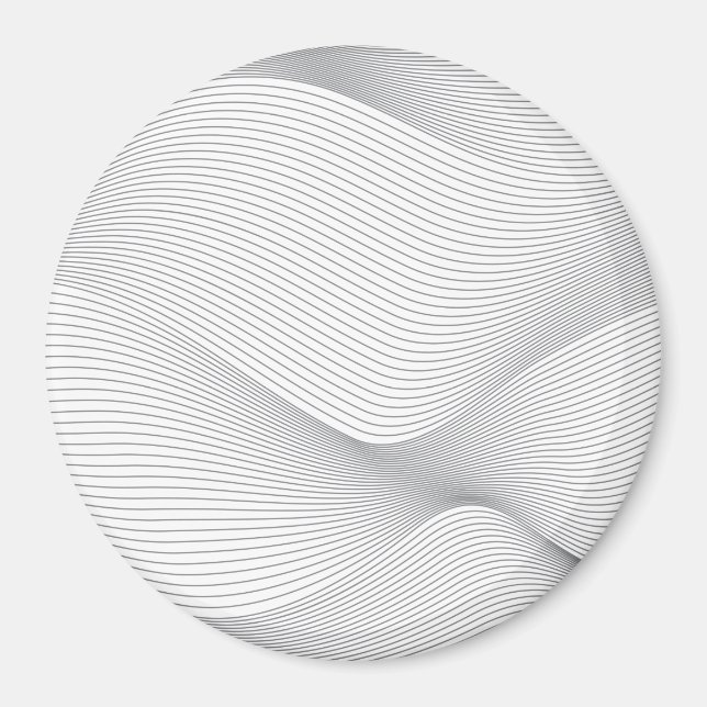 Aimant Moderne, simple, cool, abstrait motif d'onde de mo (Devant)