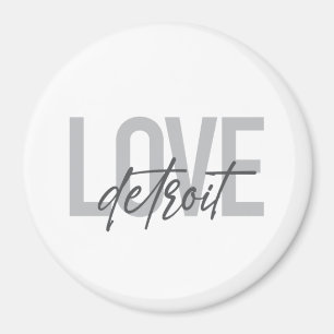 Aimant Moderne, simple, cool, design urbain Amour Detroit