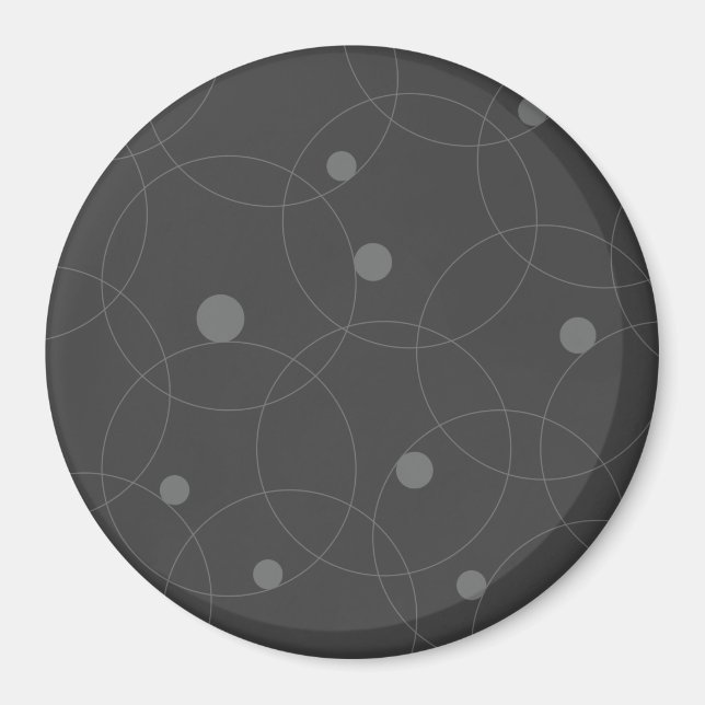 Aimant Moderne, simple, ludique, amusant motif de cercles (Devant)