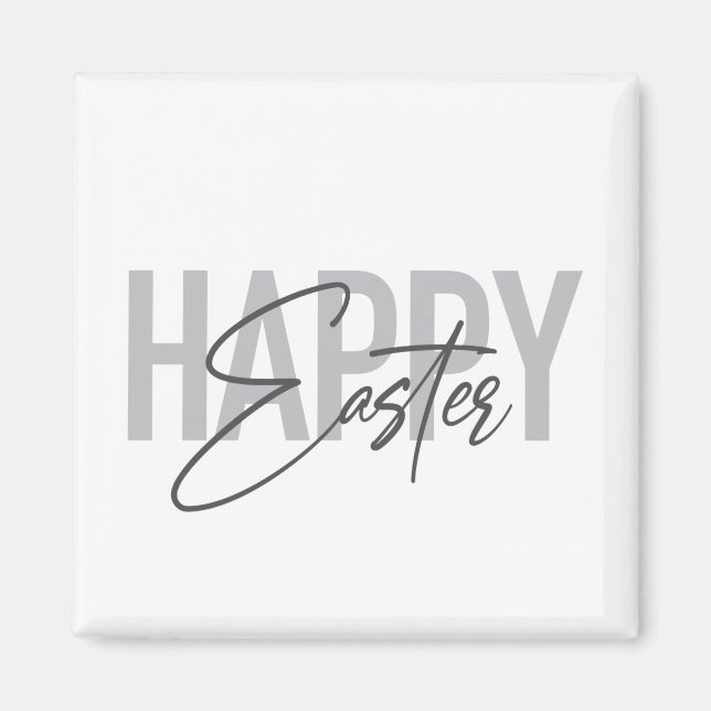 Aimant Moderne, simple, typographie cool Joyeux Pâques (Devant)