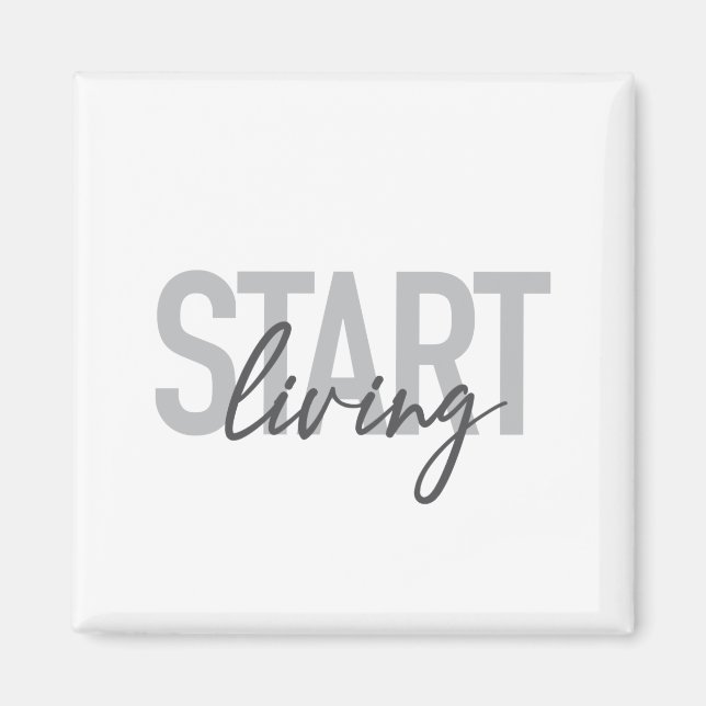 Aimant Moderne, simple, typographie urbaine cool Commence (Devant)