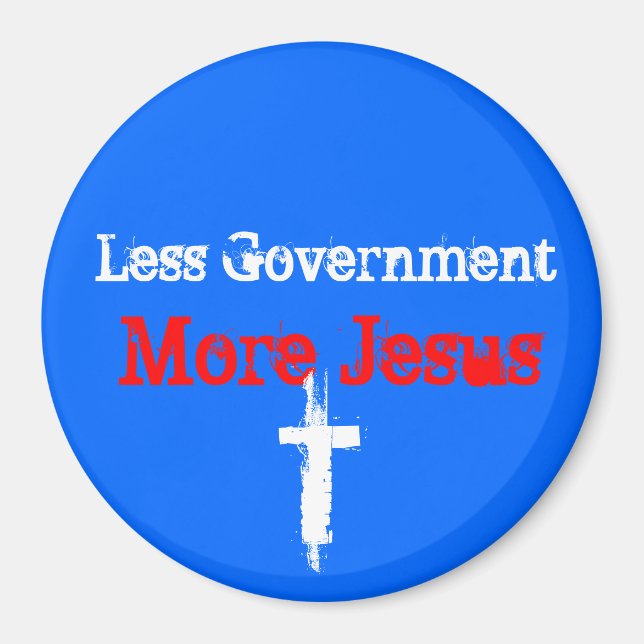 Aimant Moins d'aimants Gov_More Jesus_Car (Devant)