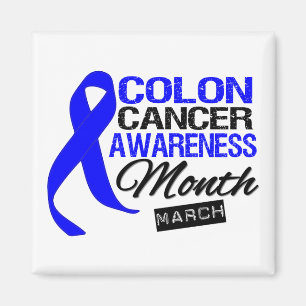 Aimant Mois de conscience de cancer du colon de ruban