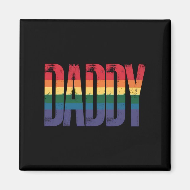 Aimant Mois de la fierté gay papa Fête des pères LGBTQ Ar (Devant)