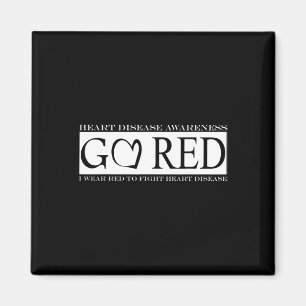 Aimant Mois de la santé cardiaque rouge Tee American Hear