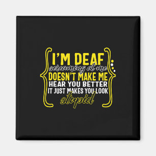 Aimant Mois de la sensibilisation Je suis Sourd et je hur