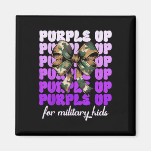 Aimant Mois De L'Enfant Militaire Purple Pour Mil